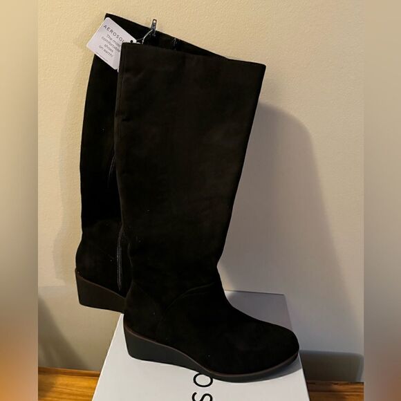 Aerosoles Binocular Winter Boots Black Suede - 8M - New in Box - Picture 3 of 10